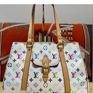 SOLD*****Louis Vuitton x Takashi Murakami multicolor purse , free wallet